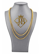 10K Alexander Box Chain Byzantine Woven Necklace Yellow Gold 4mm