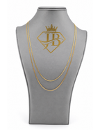 10K Bismark Chain Yellow Gold Flat Woven Braided Necklace