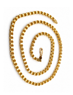 10K Alexander Box Chain Byzantine Woven Necklace Yellow Gold 4mm