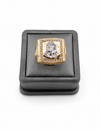 10K Yellow Gold Men’s Jesus Christ Cubic Zirconia Italian Fancy Ring