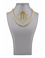 10K Rope Chain 4.5mm Necklace Yellow Gold Unisex Hollow