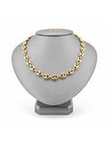 10K Yellow Gold Women’s Fancy Italian Puff Link Chain 8.6mm 17 Inch