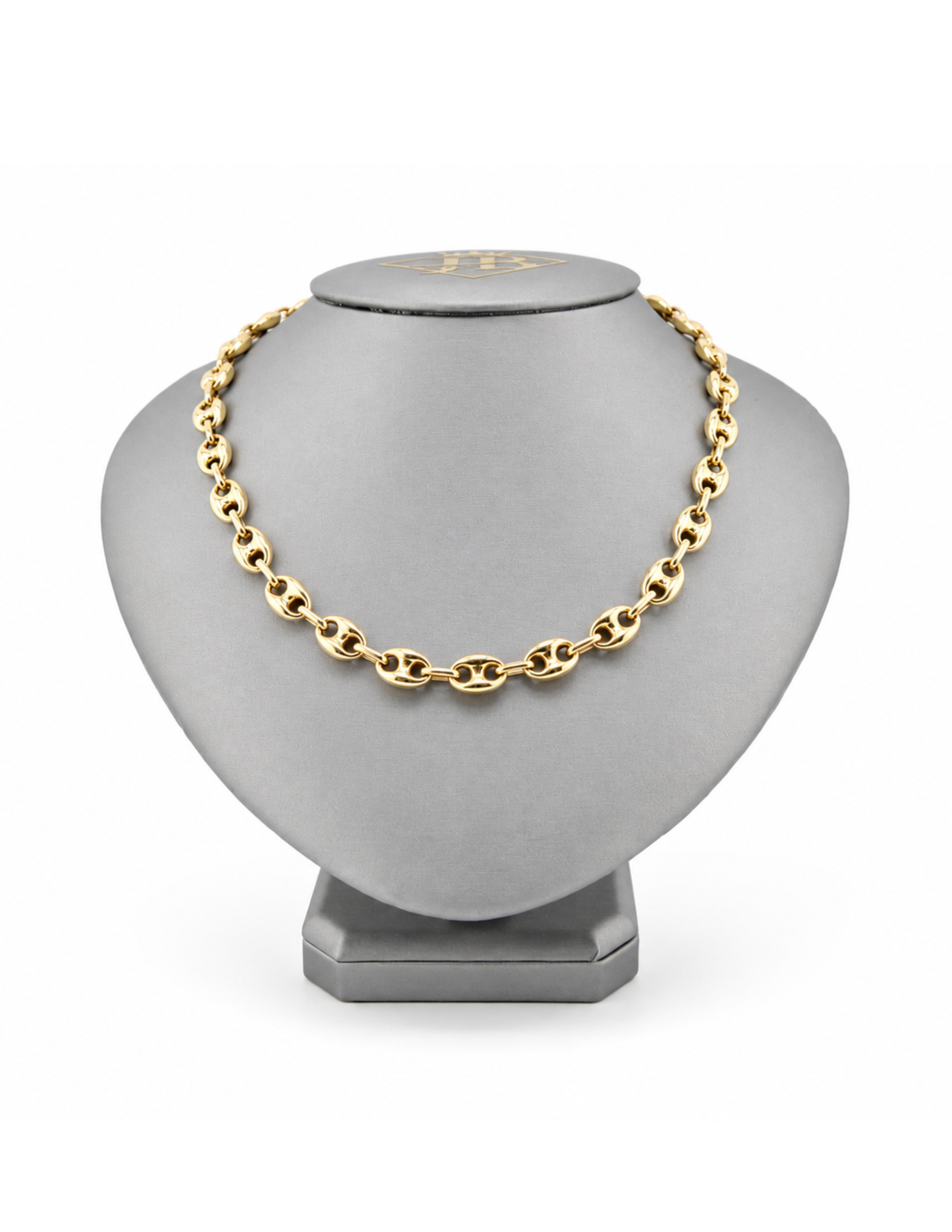 10K Yellow Gold Women’s Fancy Italian Puff Link Chain 8.6mm 17 Inch