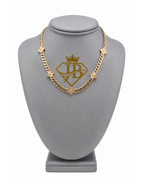 10K Monaco-Style Clover Necklace Cuban Link Yellow Gold Women’s Hollow Chain 6mm
