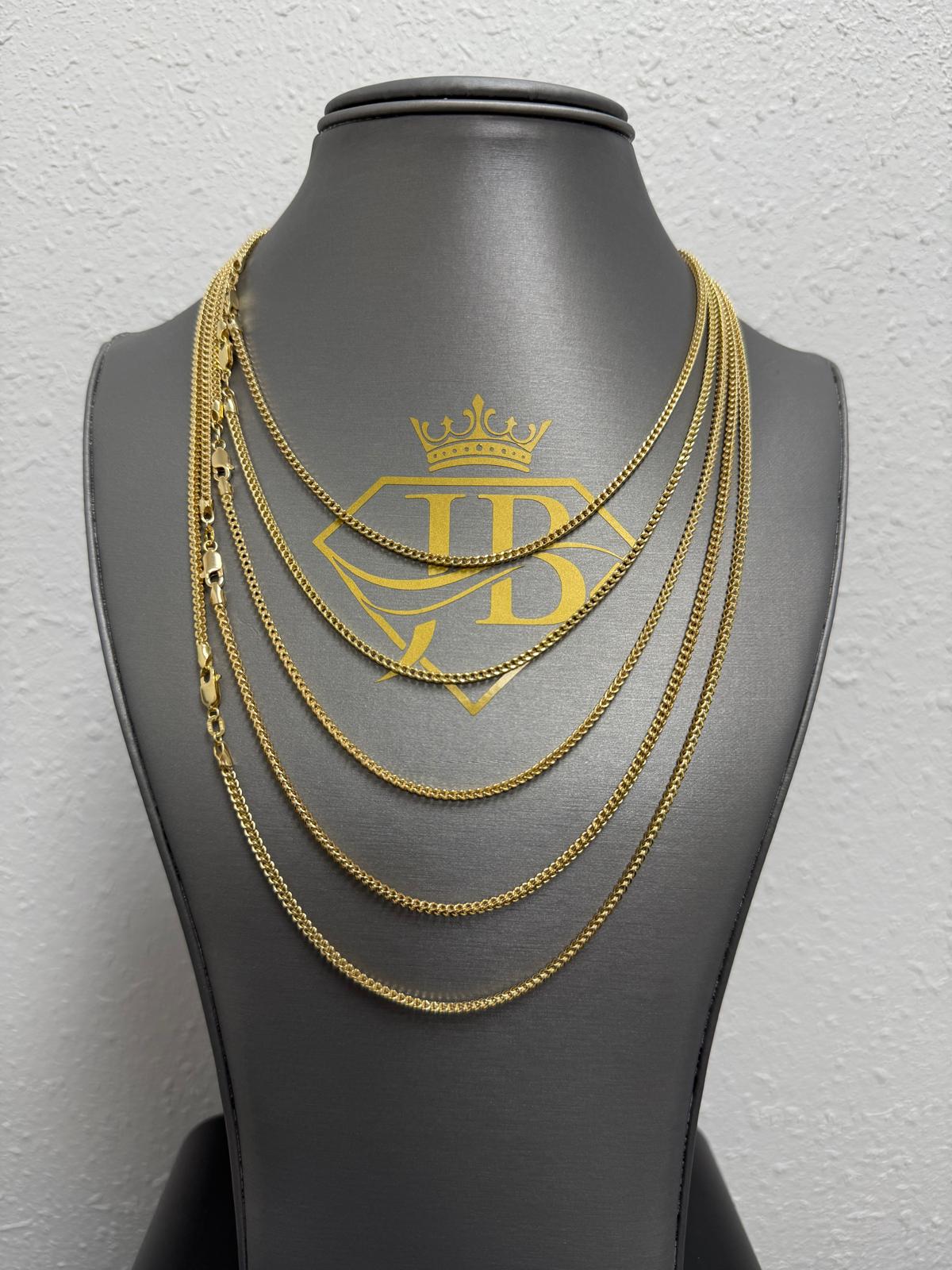 Franco 10K Gold Hollow Chain 22" 2mm