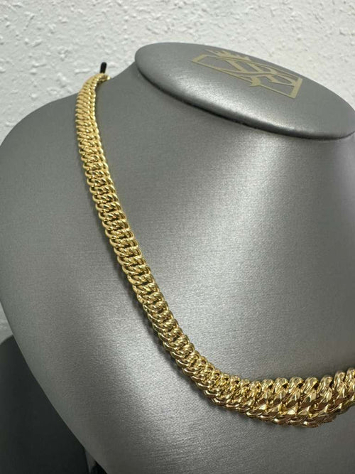 10K Gold Hollow Necklace 18" 7mm
