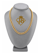 10K Monaco Chain Yellow Gold with Cubic Zirconia 9.5mm Hollow