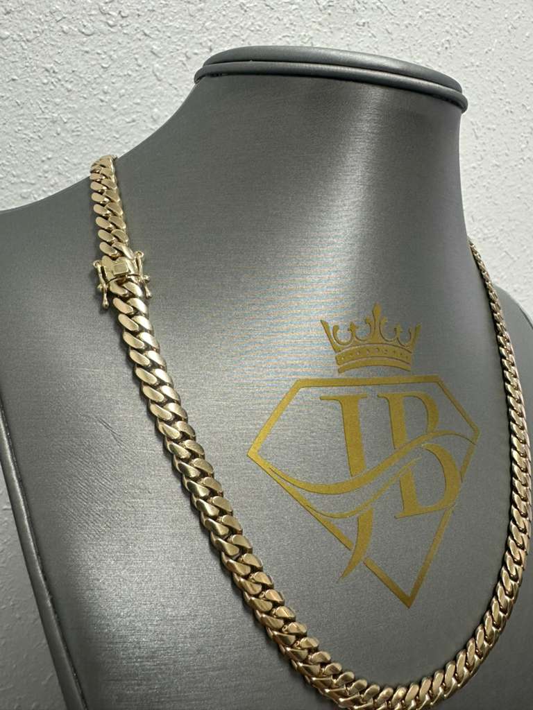 Cuban Link 10K Gold Solid Chain 20" 7.5mm