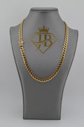 10K Monaco Monaci Chain CZ Lock 9mm 22"