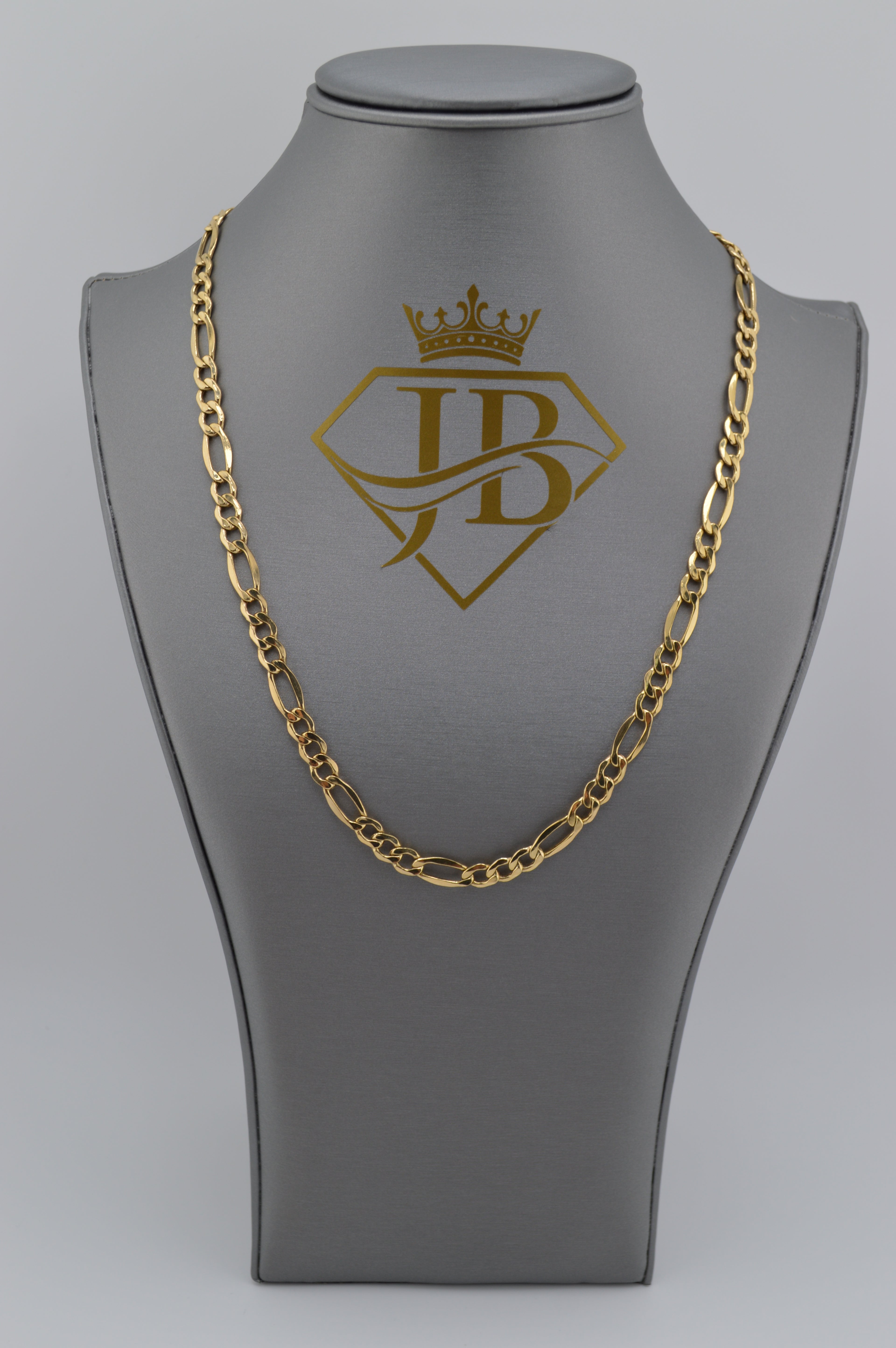 10K Figaro 7mm YELLOW GOLD Hollow 22"