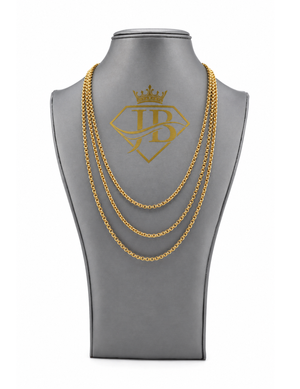 10K Rolo Chain Yellow Gold 3.5mm Round Link Necklace