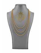 10K Rolo Chain Yellow Gold 3.5mm Round Link Necklace