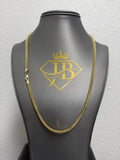 Franco 10K Gold Hollow Chain 24" 4mm