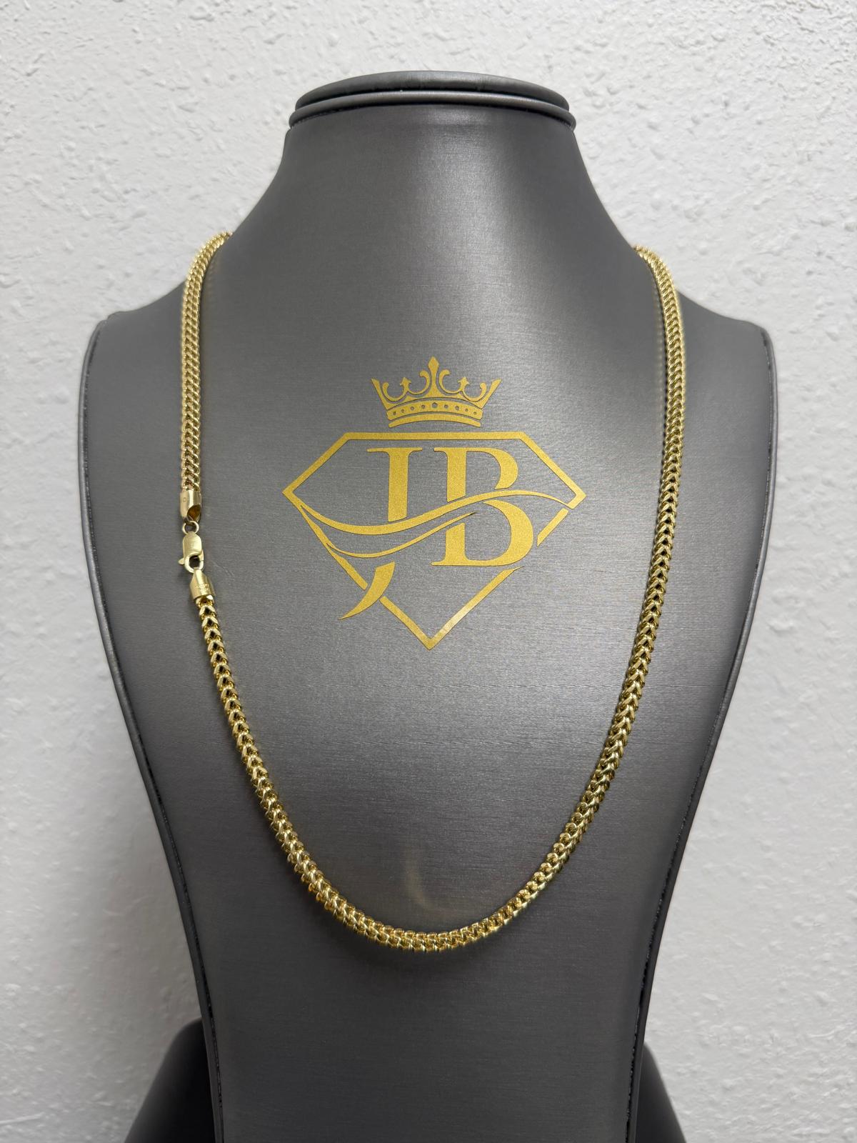 Franco 10K Gold Hollow Chain 24" 4mm