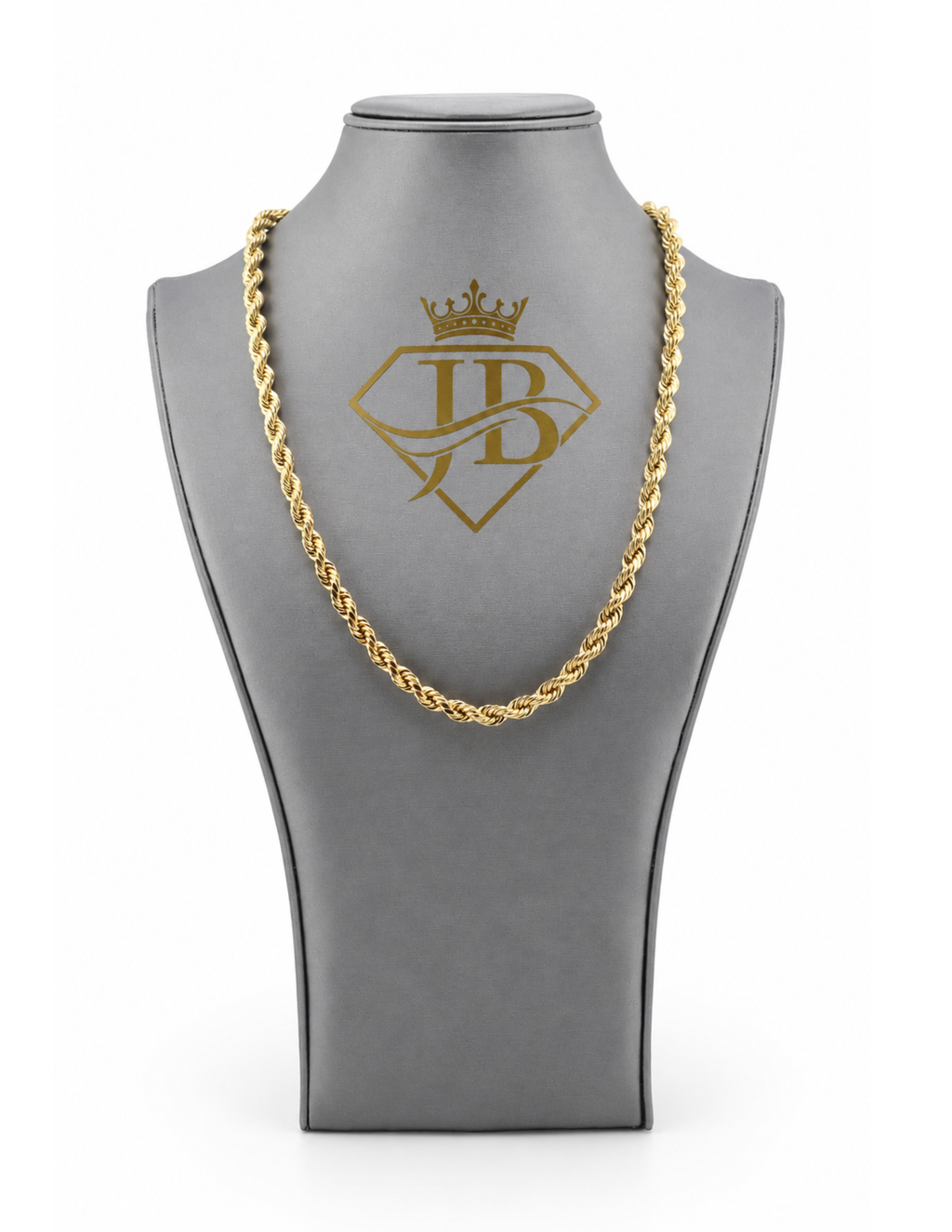 10K Rope Chain Necklace Yellow Gold Unisex 6mm