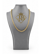 10K Rope Chain Necklace Yellow Gold Unisex 6mm