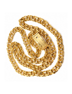 10K Chino Link Chain Yellow Gold 7mm Unisex Statement Necklace