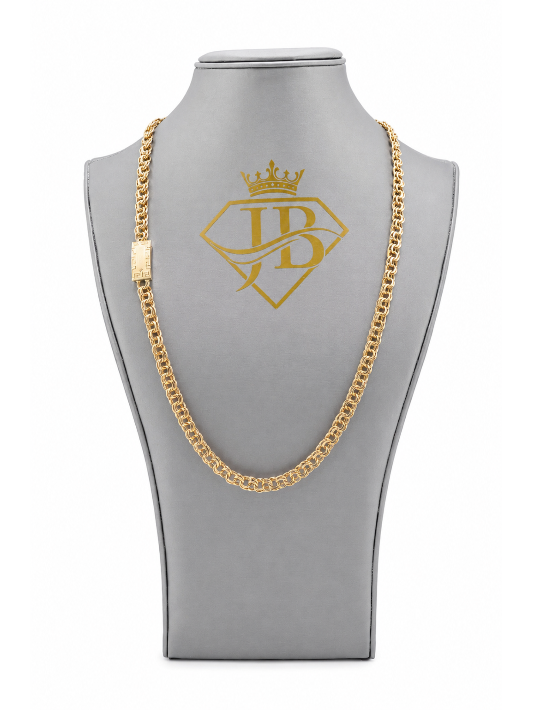 10K Chino Link Chain Yellow Gold 7mm Unisex Statement Necklace