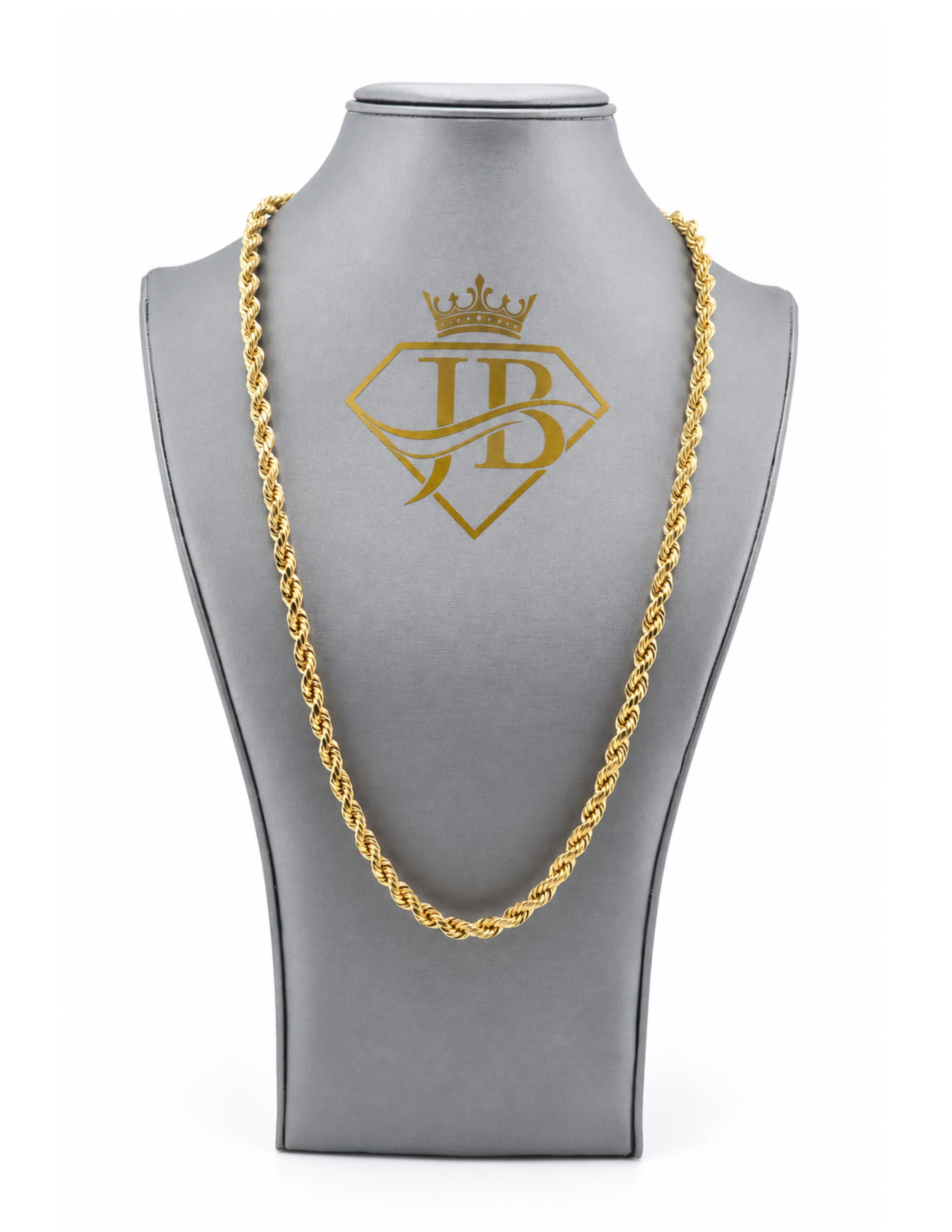 14K Rope Solid Chain Yellow Gold Solid 4mm 20.5 Inch