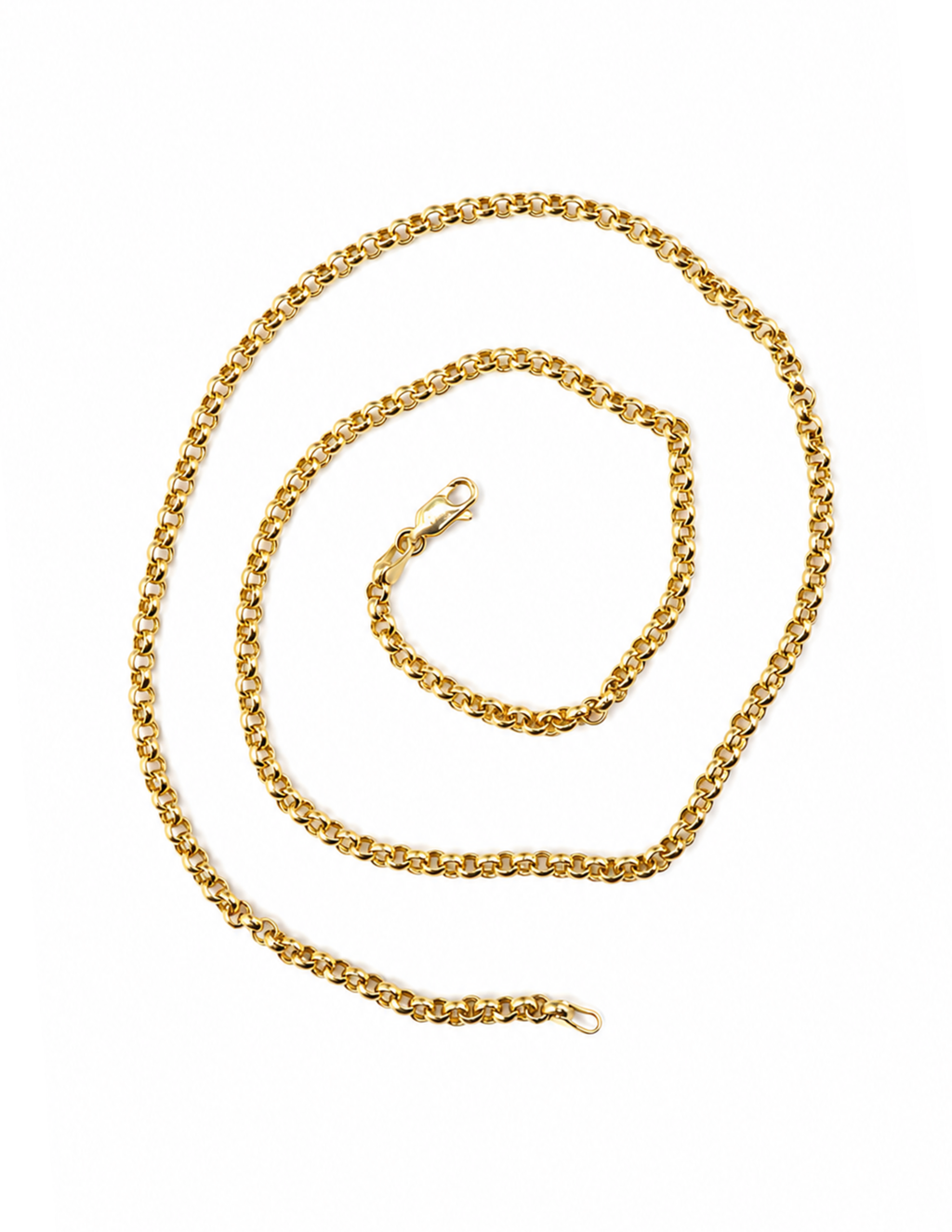 10K Rolo Chain Yellow Gold 2.5mm Round Link Necklace