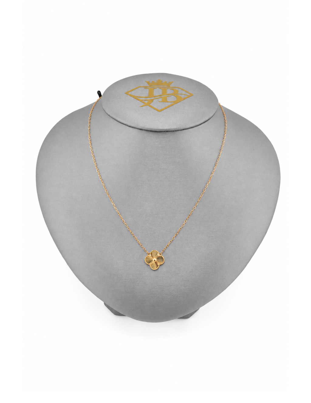 10K One Clover Women's Necklace Yellow Gold 1.3mm