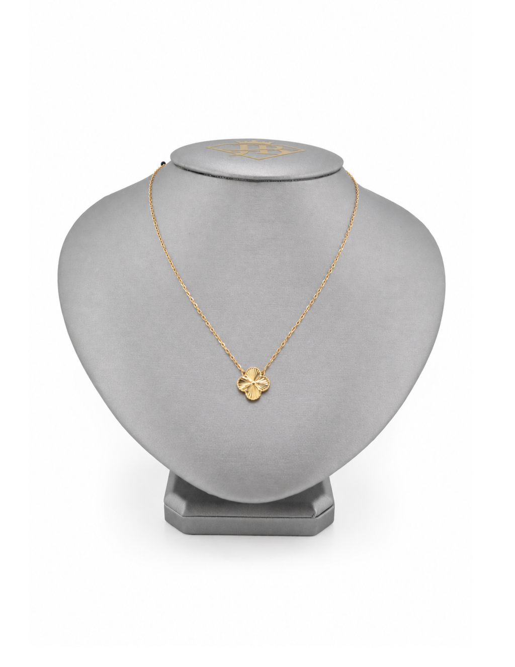 10K One Clover Women's Necklace Yellow Gold 1.3mm