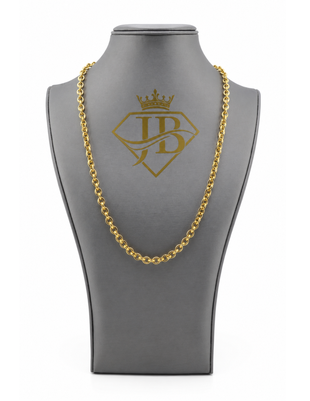 10K Rolo Diamond-Cut Chain Yellow Gold 6.3mm Solid Unisex