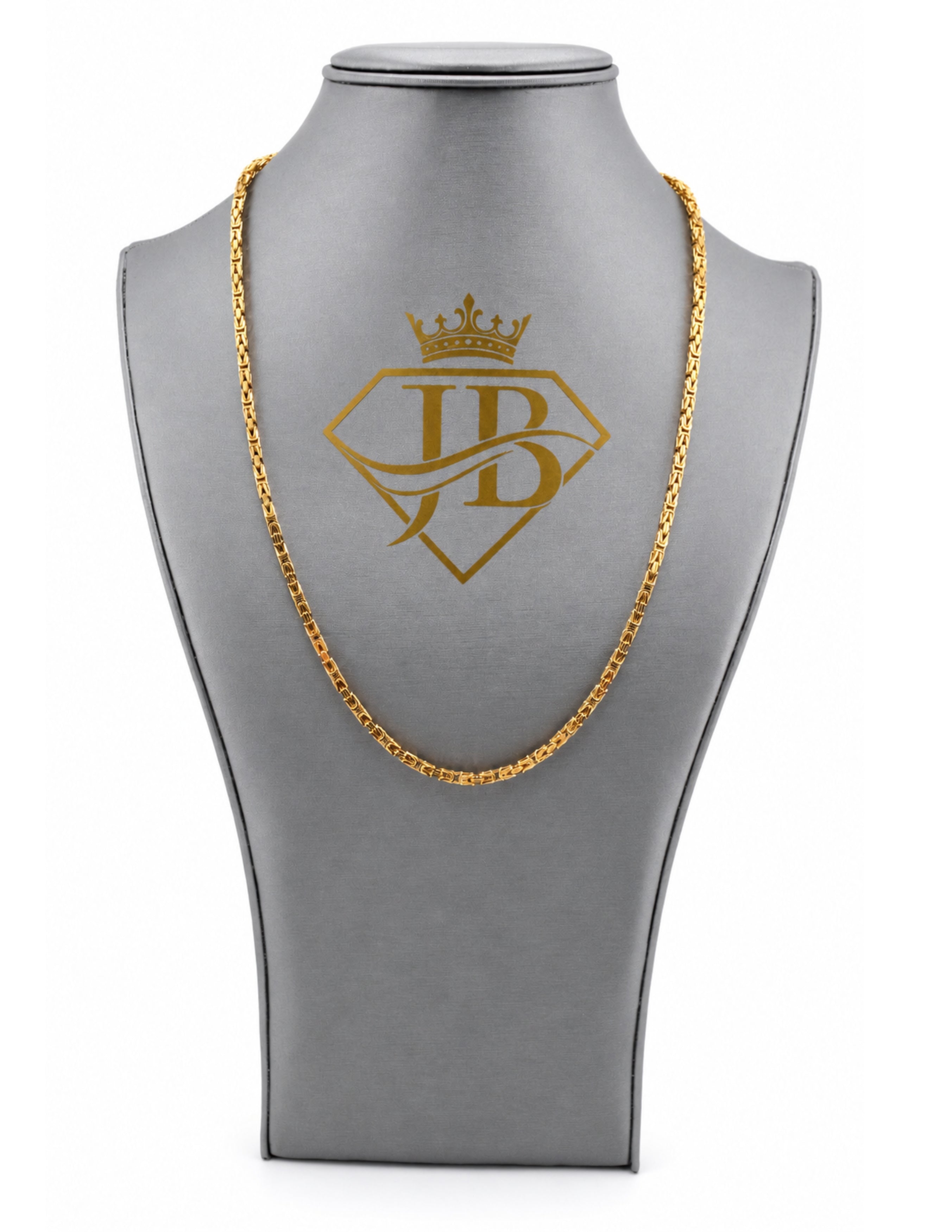 10K Byzantine King Chain Yellow Gold Necklace 2.8mm