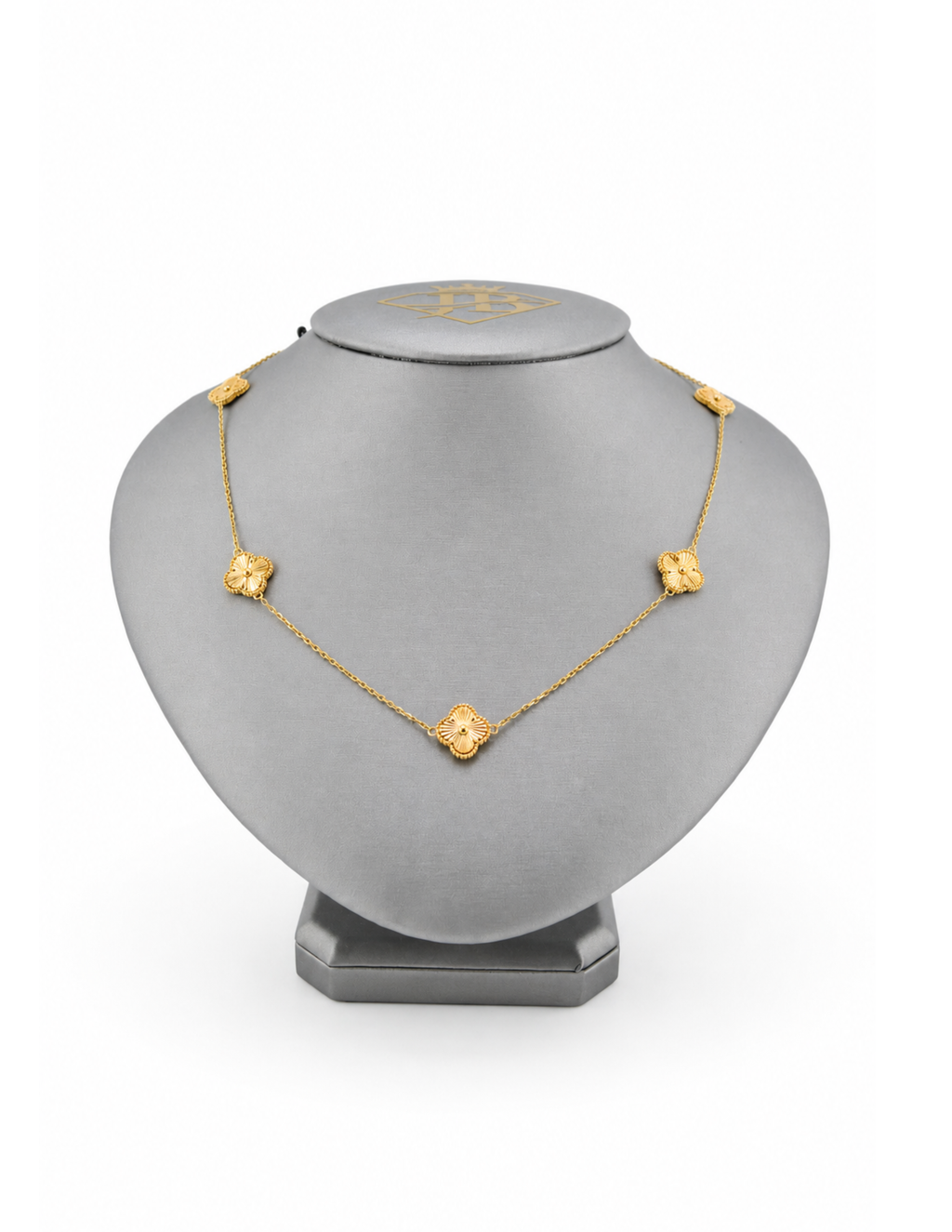 10K Five Clover Women’s Necklace Yellow Gold 1.4mm Adjustable 16–18 Inch