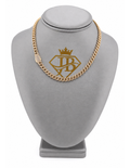 10K Monaco Chain Yellow Gold with Cubic Zirconia Hollow 6mm