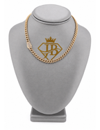 10K Monaco Chain Yellow Gold with Cubic Zirconia Hollow 6mm