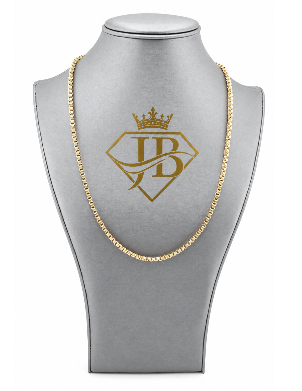 10K Alexander Box Chain Yellow Gold 3.3mm Unisex Necklace 22"