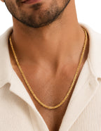 10K Byzantine King Chain Yellow Gold Necklace 2.8mm