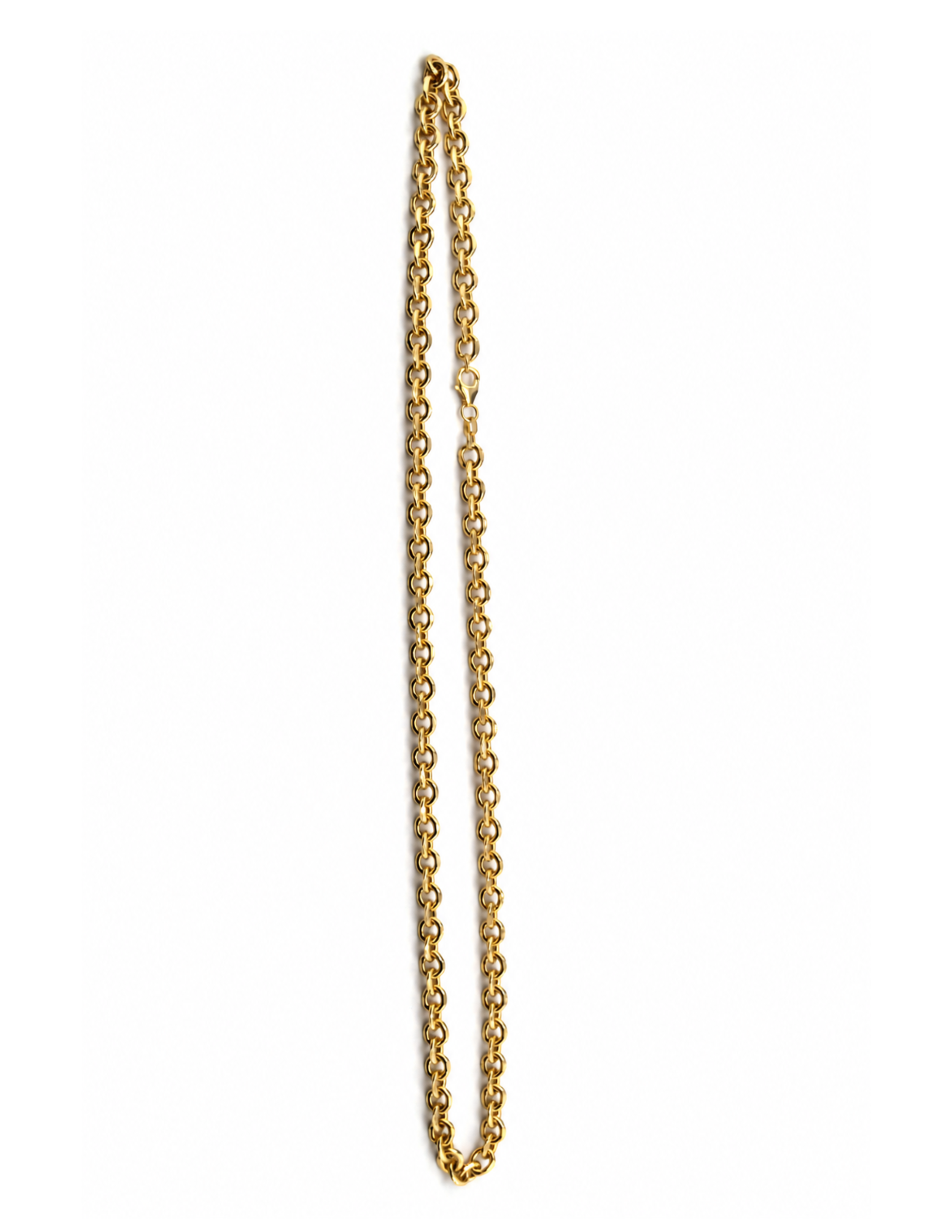 10K Rolo Diamond-Cut Chain Yellow Gold 6.3mm Solid Unisex