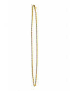 14K Singapore Yellow Gold Chain Necklace 2mm Diamond-Cut