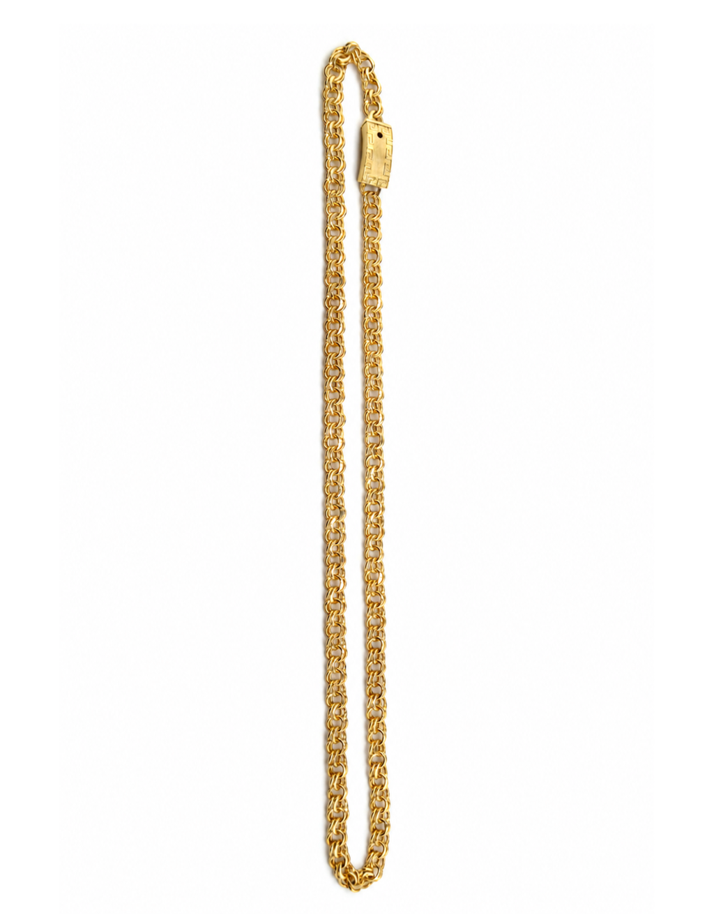 10K Chino Link Chain Yellow Gold 7mm Unisex Statement Necklace