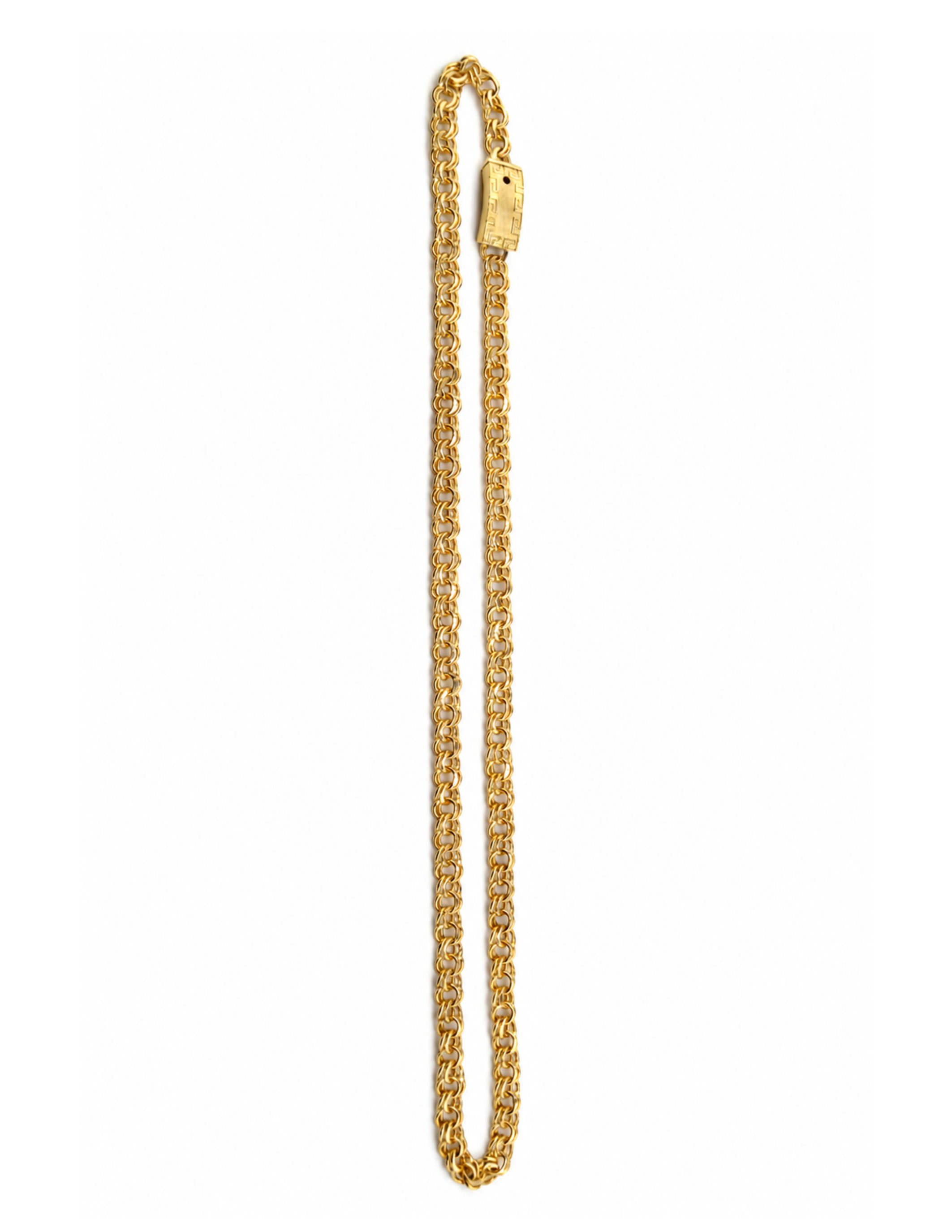 10K Chino Link Chain Yellow Gold 7mm Unisex Statement Necklace