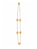 10K Five Clover Women’s Necklace Yellow Gold 1.4mm Adjustable 16–18 Inch