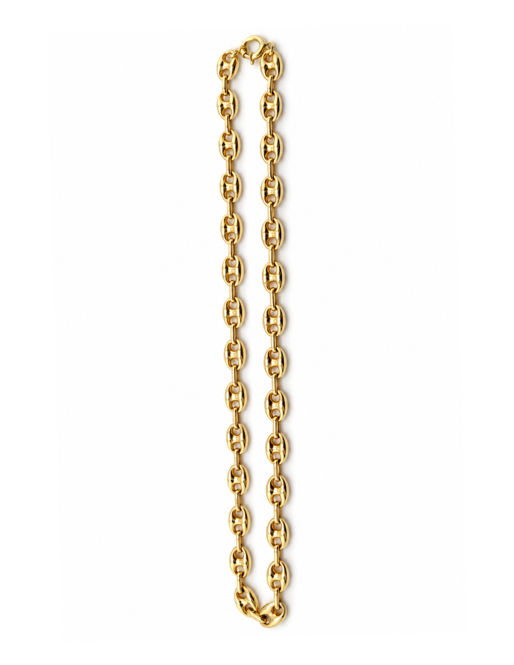 10K Yellow Gold Women’s Fancy Italian Puff Link Chain 8.6mm 17 Inch