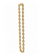 10K Yellow Gold Women’s Fancy Italian Puff Link Chain 8.6mm 17 Inch