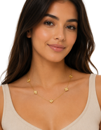 10K Five Clover Women’s Necklace Yellow Gold 1.4mm Adjustable 16–18 Inch