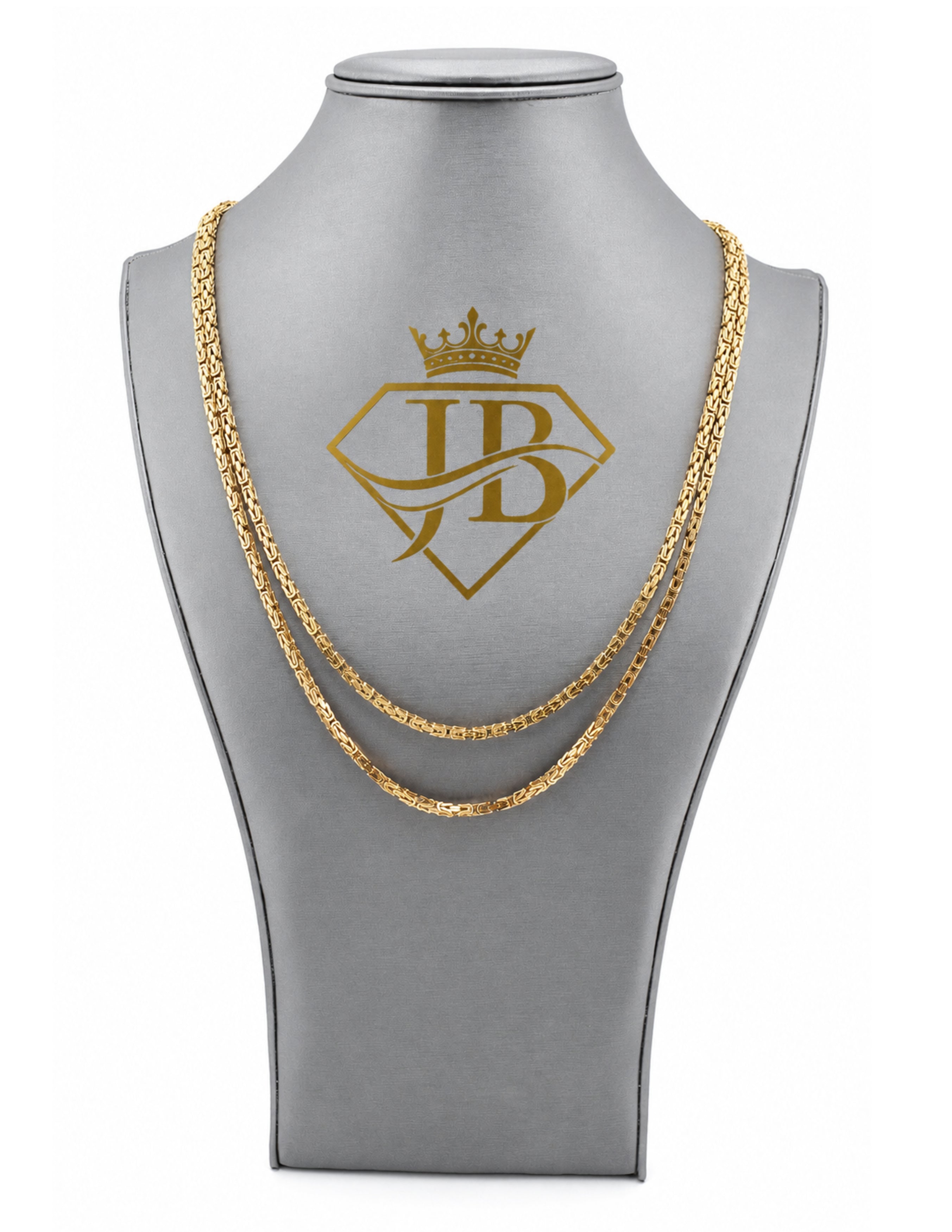 10K Byzantine King Chain Yellow Gold Necklace 2.8mm